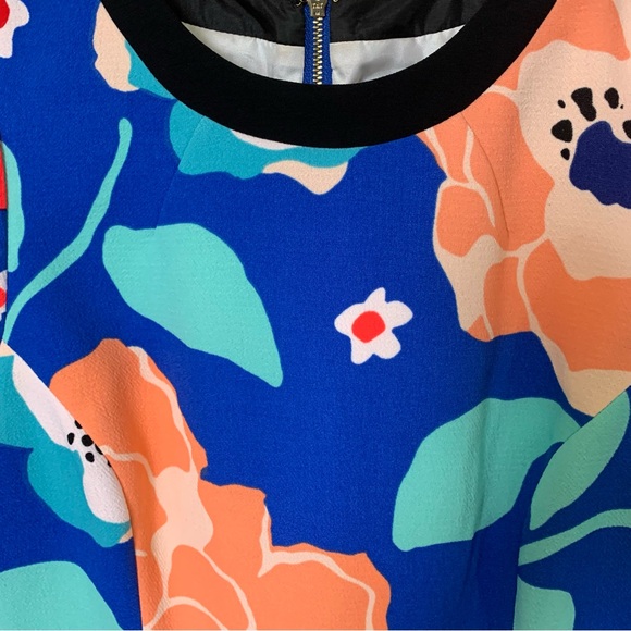 KATE SPADE Jaq Dive Right In Dress Floral Poppy Sheath Short Sleeve - Picture 7 of 9
